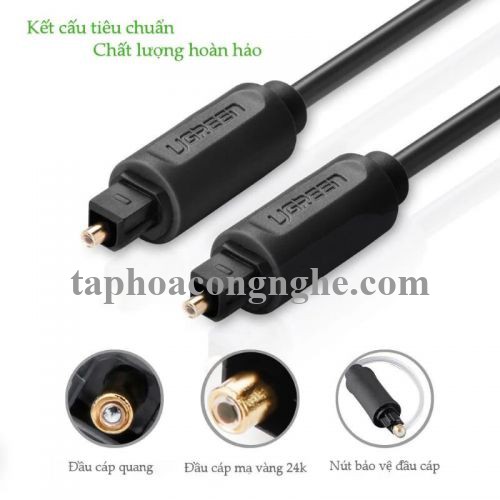 Ugreen 20590 3M Đen Dây cáp quang âm thanh 2 đầu dương 20590 30020590